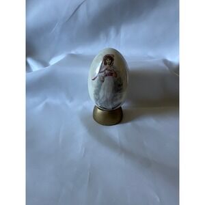 Sharon Bertram Hand Painted‎ Decorative Egg Figurine Victorian Lady